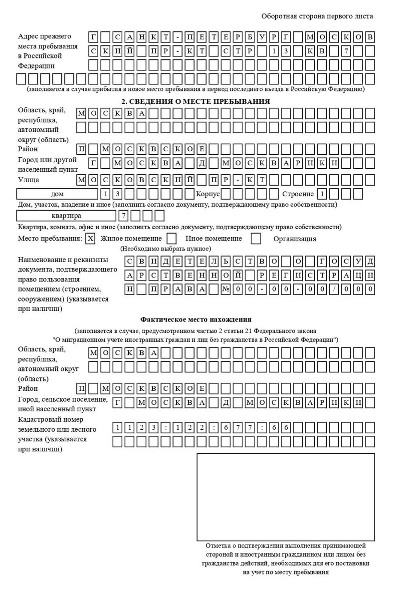 временная регистрация в Московской области